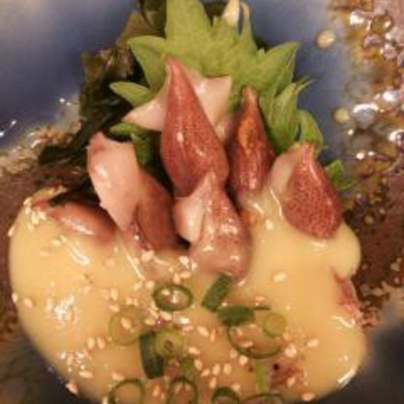 ホタルイカの酢味噌がけ(ろく六)