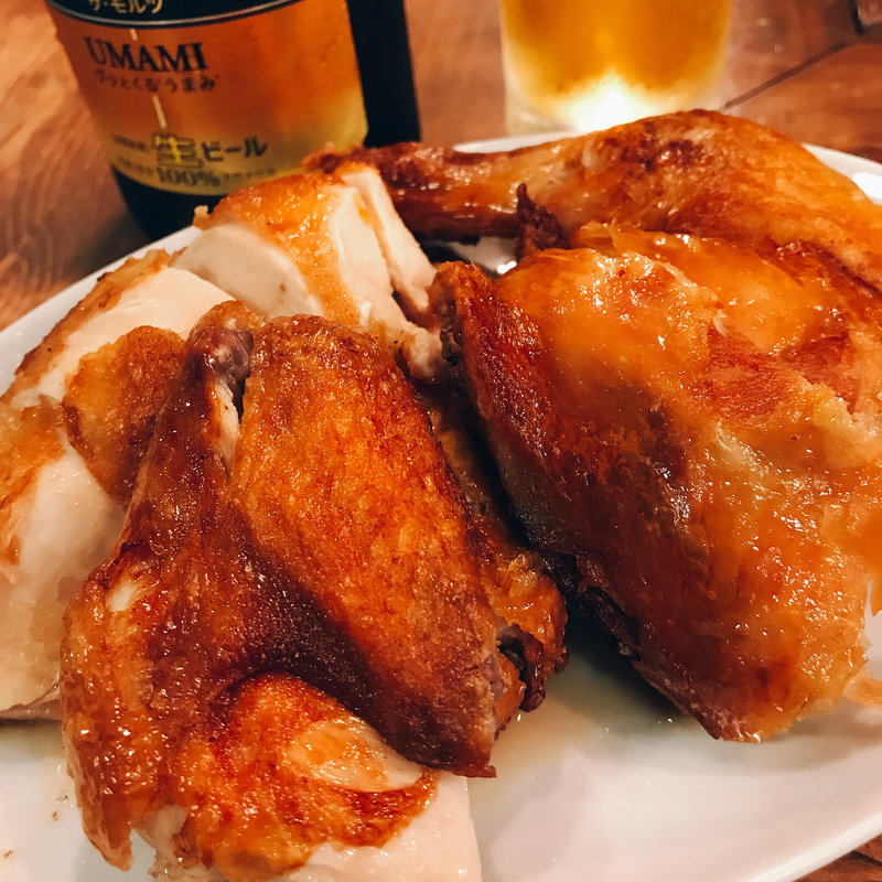 漬け込み 丸鶏揚げ （半羽）(下北グレイヴィ餃子)