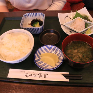 白えび刺身+定食セット(近江町食堂 （おうみちょうしょくどう）)