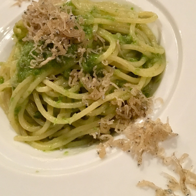 ふきのとうとちりめんのパスタ(コノ花まひろ )