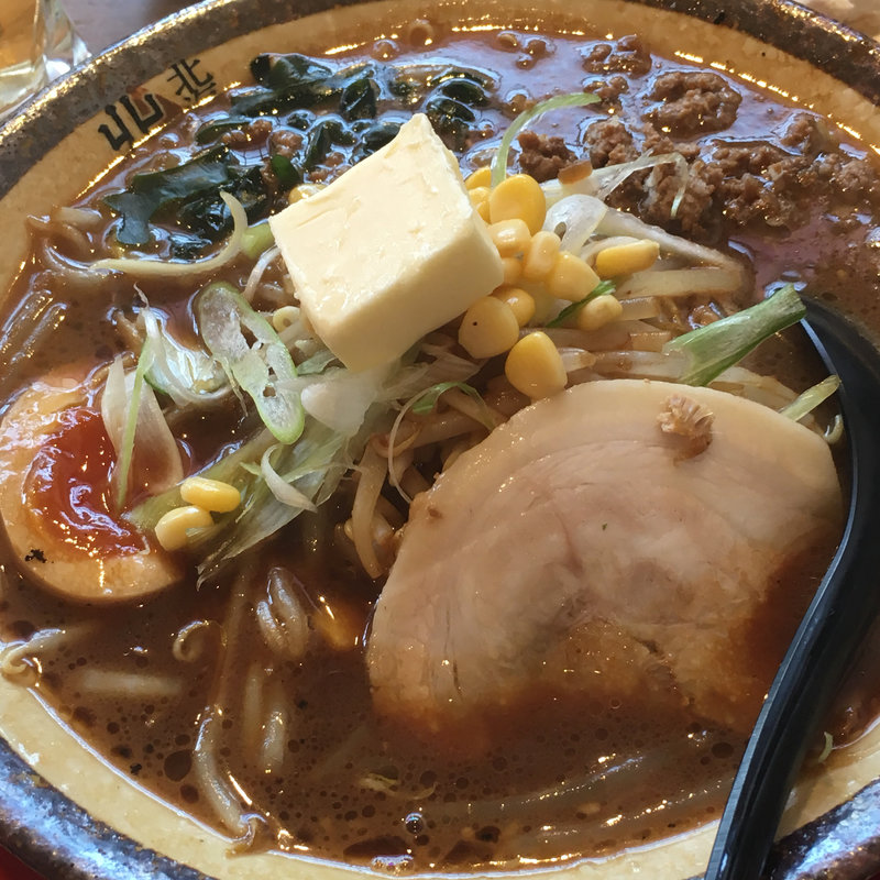 黒味噌バターラーメン(北海道ラーメン 北の恵み 月島支店)