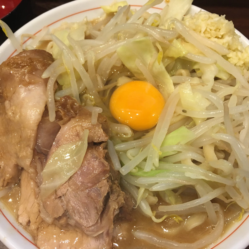 ミニラーメン、生卵(零一弐三)