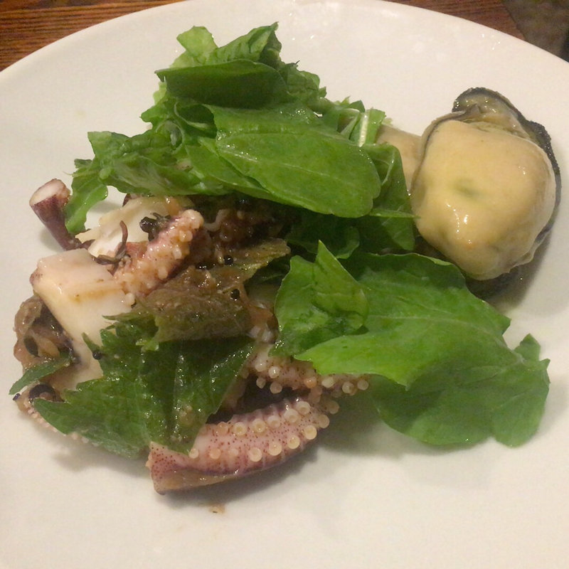 牡蠣スパイスオイル漬けとイカゲソ梅マサラの冷製2種盛り(ヘンドリクス カリー バー （HENDRIX CURRY BAR）)