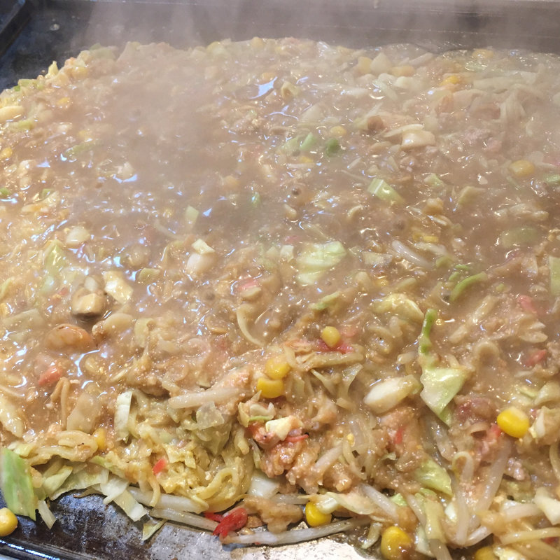 やじろべえ特製ジャンボもんじゃA(お好み焼きやじろべえ)