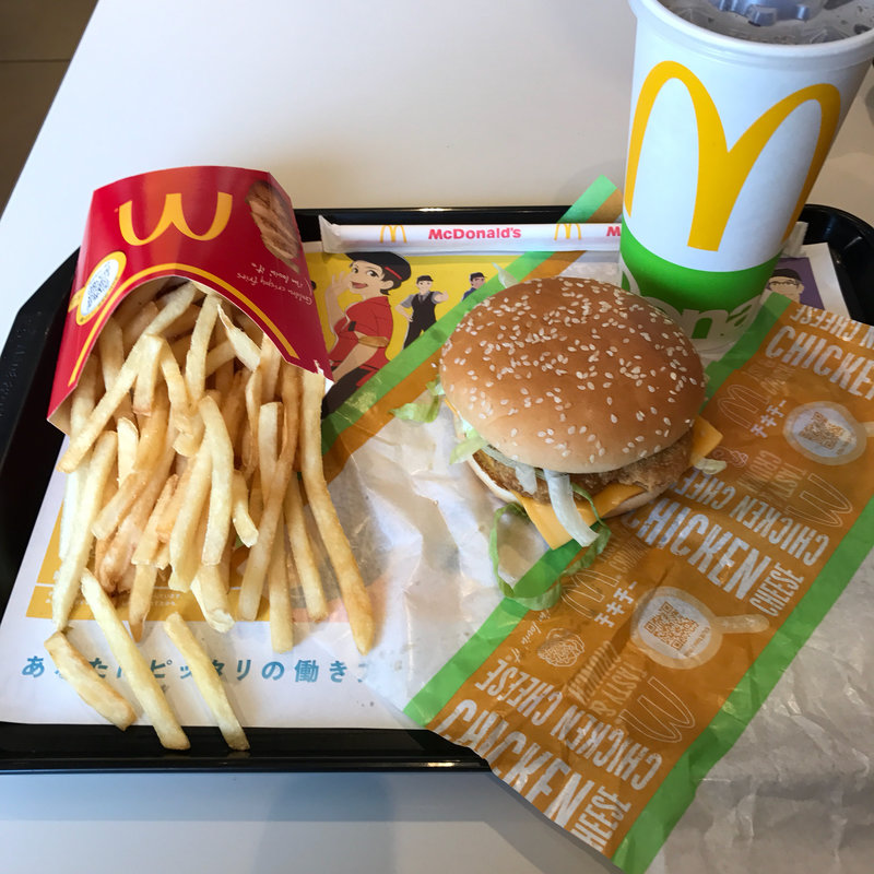 チキンチーズバーガーLセット（マックフライポテトL＋ドリンクL