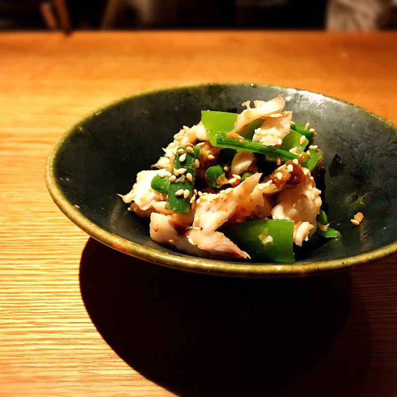 鯛とインゲンのあけがらし和え(高太郎 （こうたろう）)