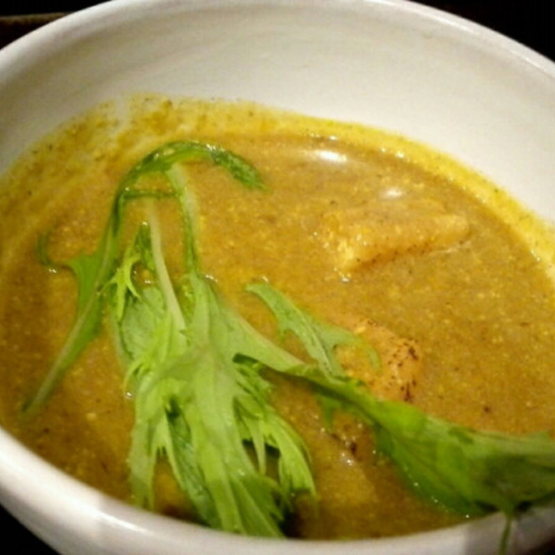 豆乳カレーのつけ麺(饂の神 （三代目辨慶）)