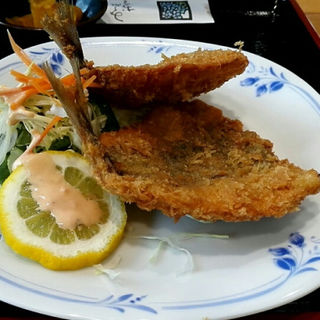 アジフライ定食(道の駅おふく レストラン )