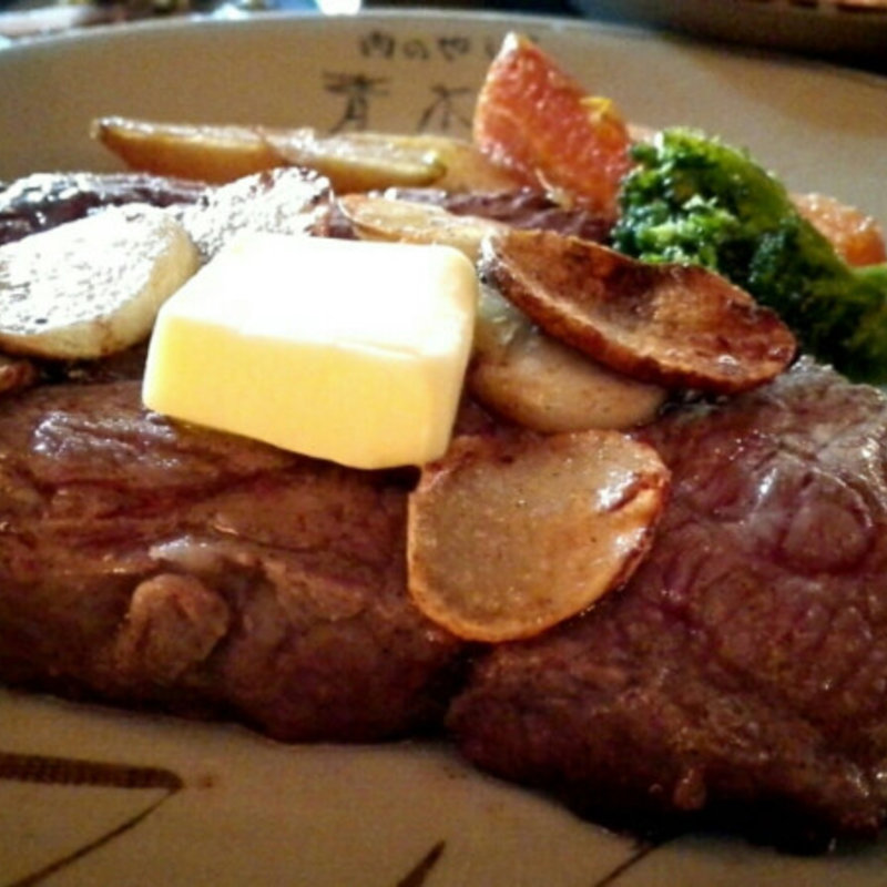 ステーキ定食(肉のやしろ 青木亭 （ニクノヤシロアオキテイ）)