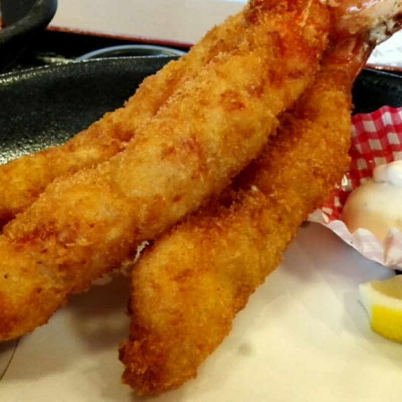 超特大天然海老フライ定食(銀蔵 小野原本店)