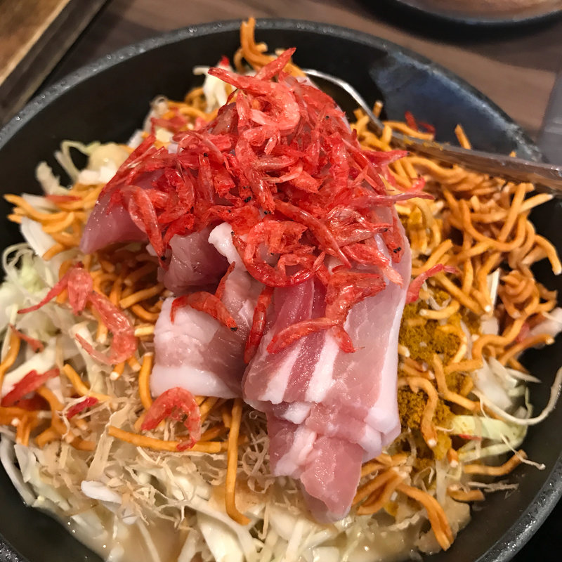  豚 カレー ベビースター(月島もんじゃわらしべ 弐番街店)