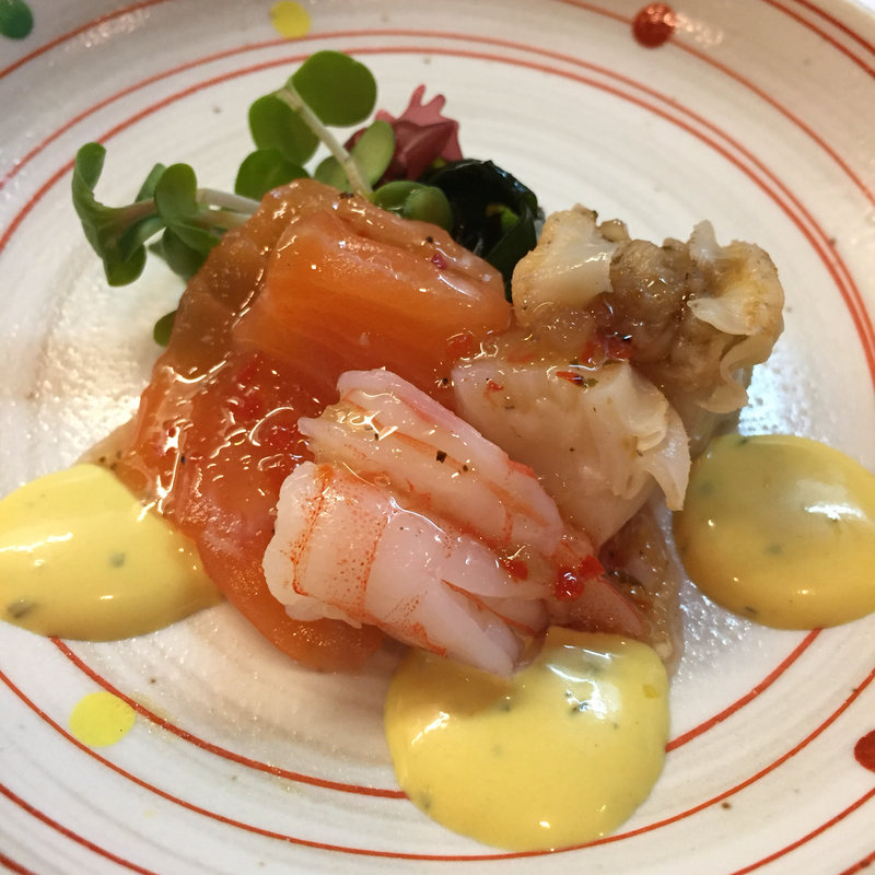 八条コースの前菜(ステーキハウスなかはら)