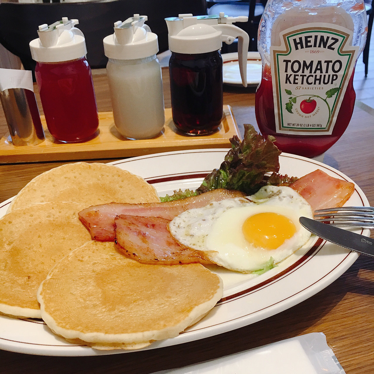 パンケーキ ベーコン 目玉焼き Eggs N Things 銀座店 の口コミ一覧 おいしい一皿が集まるグルメコミュニティサービス Sarah