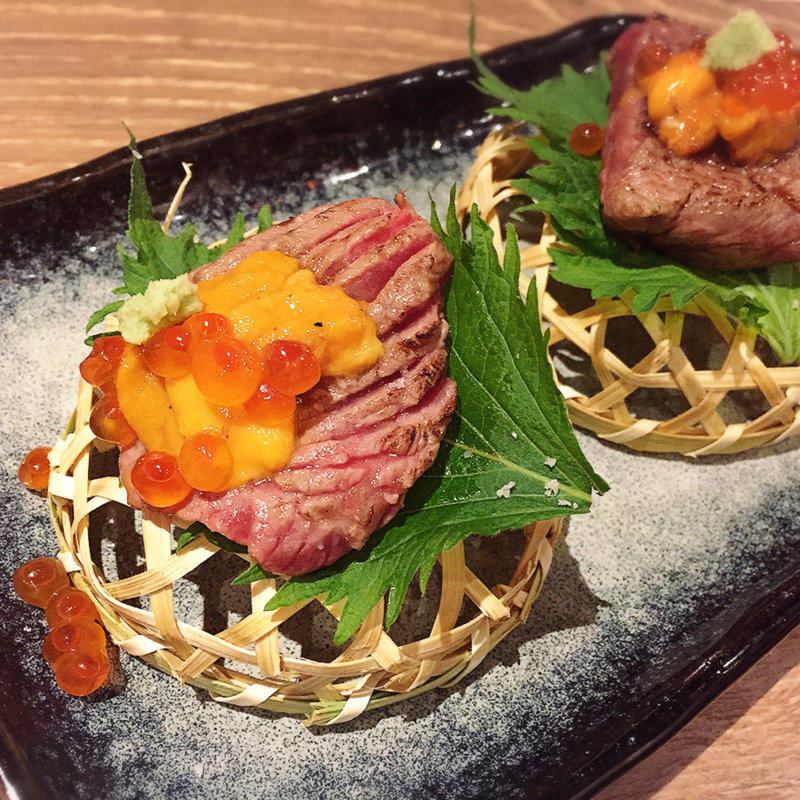 和牛うに添え(鯛之鯛 梅田店)