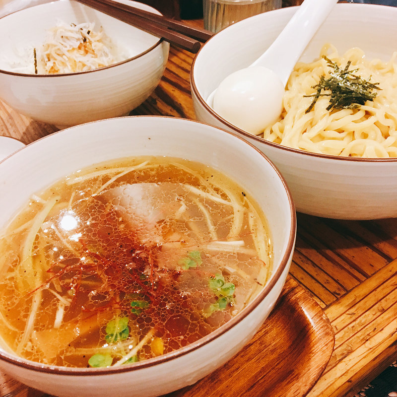 炙り豚和塩つけ麺(麺やひだまり )