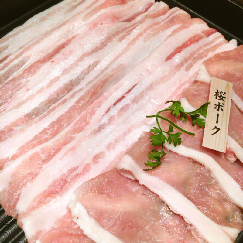 桜ポークしゃぶしゃぶ(豚しゃぶせいろ蒸し 豚匠 なんば邸)