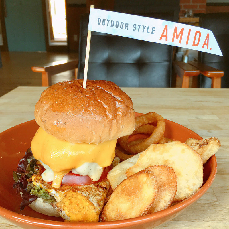 AMIDA HAMBURGER SET（本日のスープ・ドリンクバー 付）(OUTDOOR STYLE AMIDA)