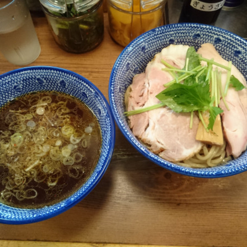 清湯つけそば（12周年限定麺）(京都千丸しゃかりき )