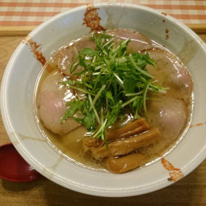 白・鶏魚介醤油（チャーシュー増し）(麺屋シマフクロウ )