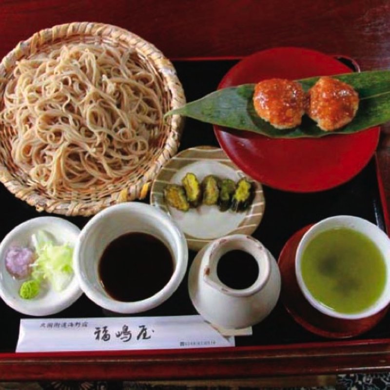 もりそば・くるみおはぎ（醤油ダレ）2個セット(福嶋屋 （フクジマヤ）)