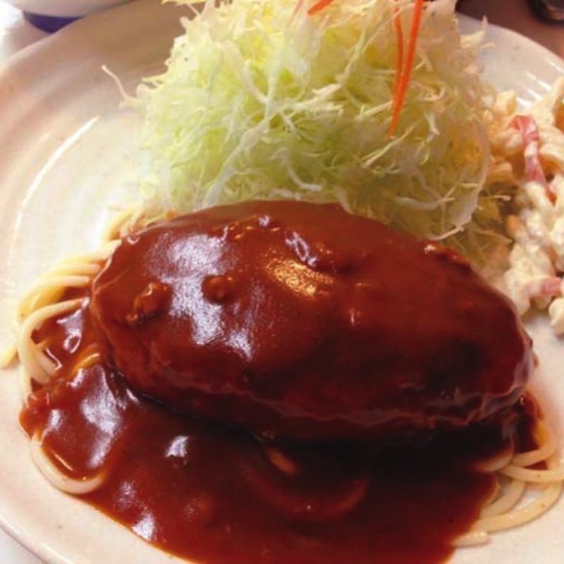 ハンバーグ（ライス・味噌汁付き） (キッチンアオキ)
