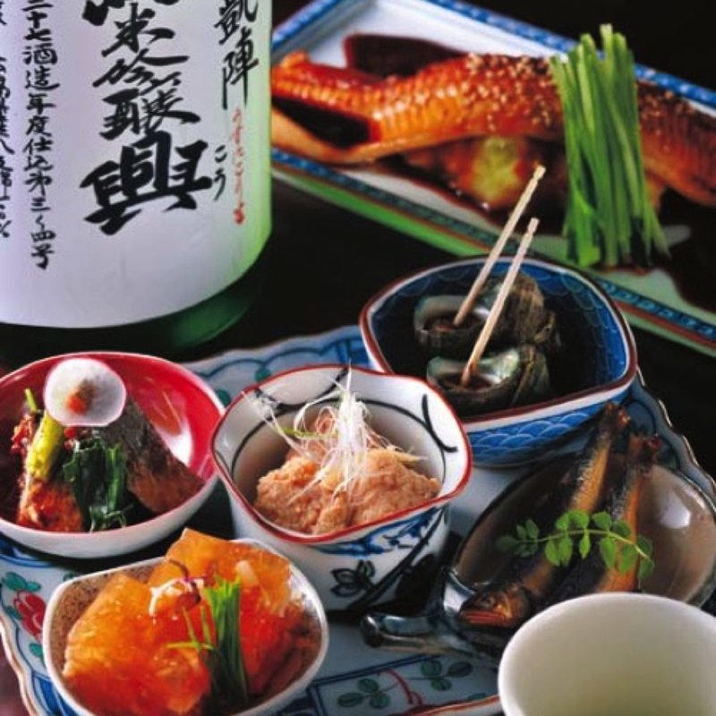 本日の八寸五点盛り (酒じゃらしの唄 ＠茅場町)