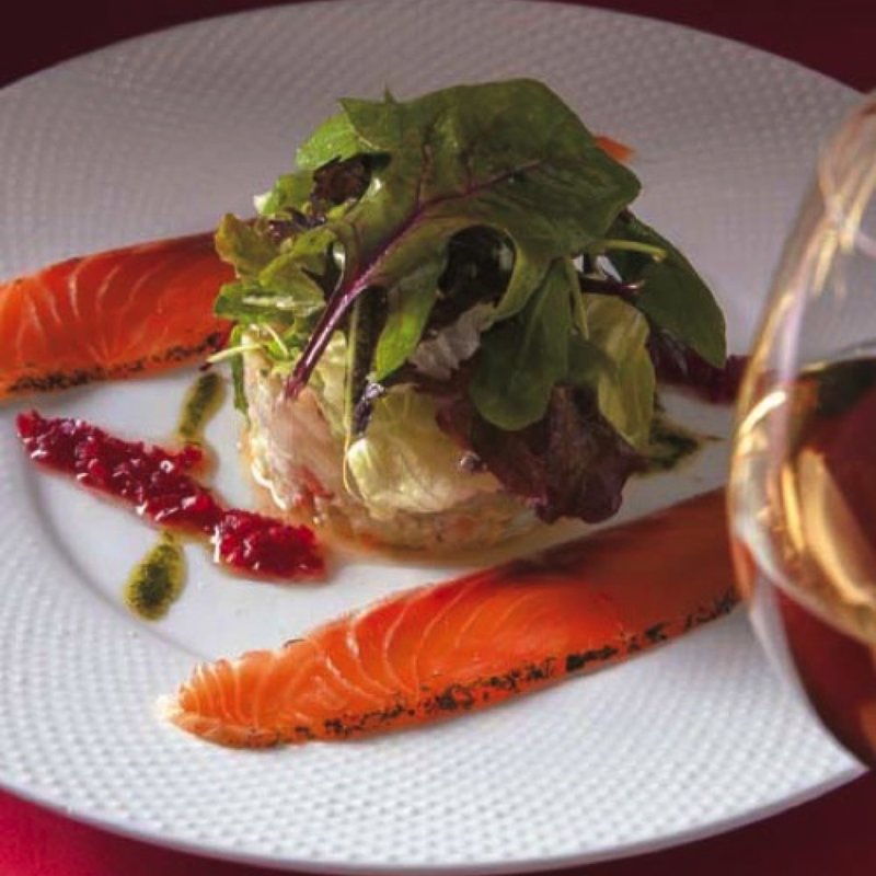 帆立、ズワイ蟹、アボカドのタルタルとスモークサーモン(レストラン 七條 (シチジョウ))