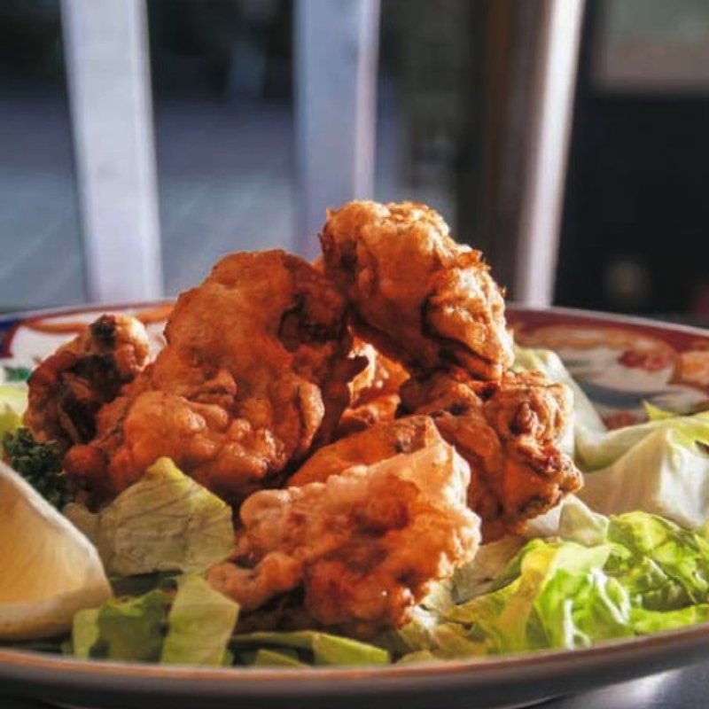 牡蠣の天ぷら(亜細亜)