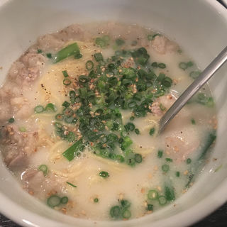 塩モツスープ、麺追加(元家 西新井本町本店)