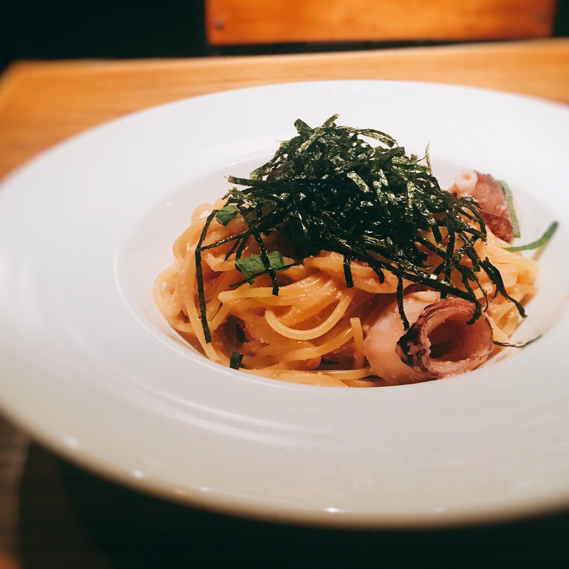 ヤリイカと明太子のクリームパスタ(Zion)