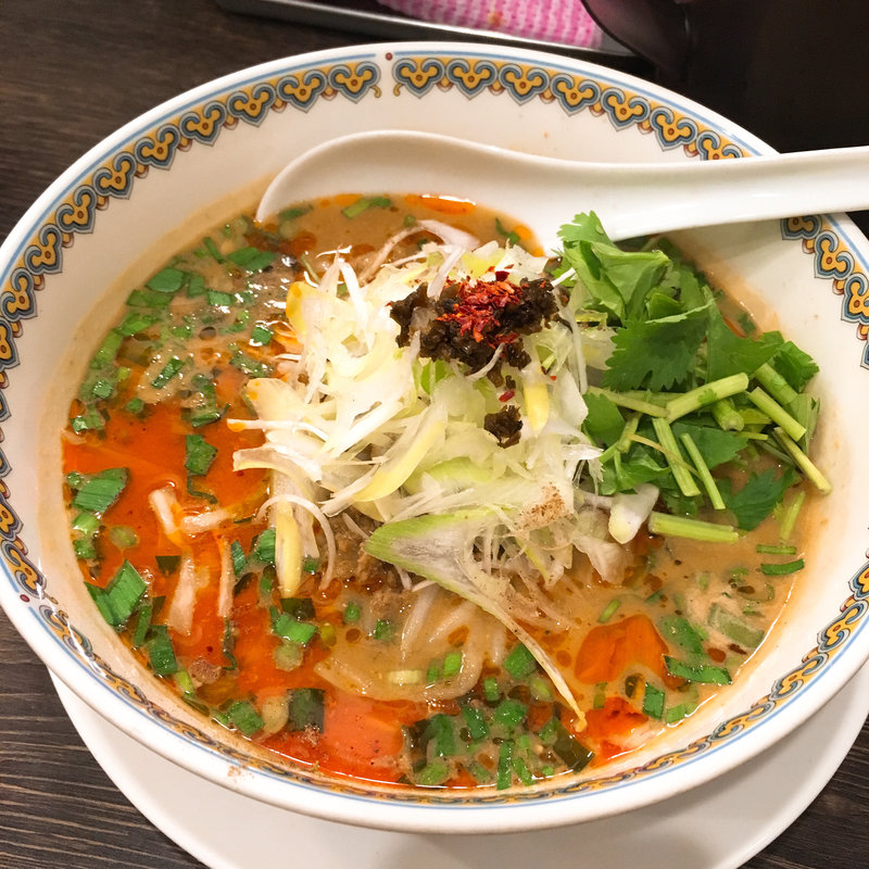 汁あり担々麺 + パクチー(雲林坊 秋葉原店)