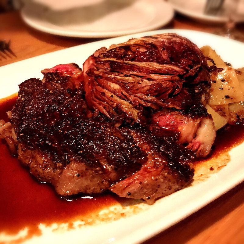 ハワイランチャーズのリブアイ鉄板焼き(12th AVE GRILL)