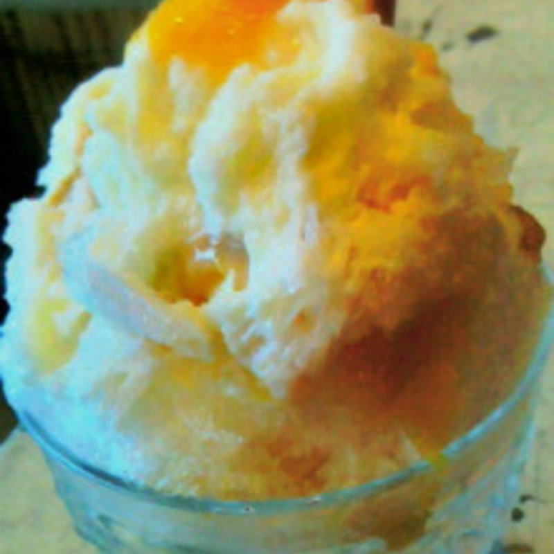 安納芋かき氷＋ミルク (氷工房 石ばし )