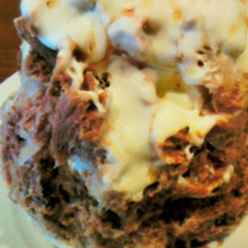 かき氷　オレンジチョコレートとマスカルポーネ　メープルシロップ掛け　ミニ(セバスチャン)