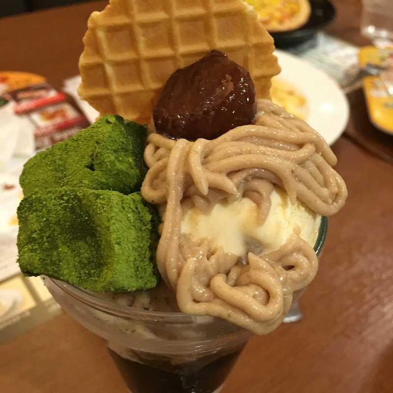 抹茶わらび餅パフェ(ガスト 明石大久保店)