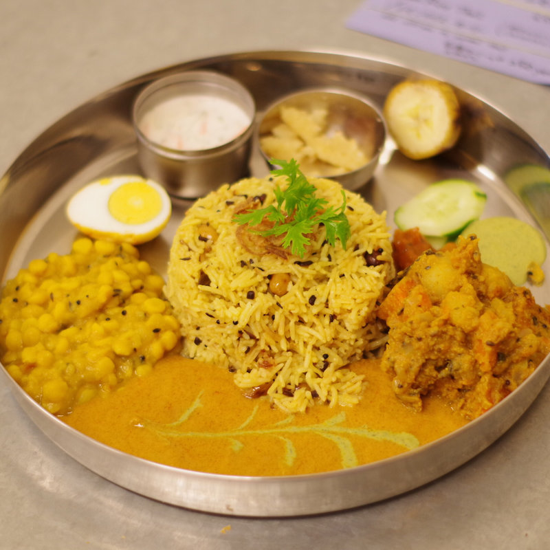 ベジタリアンターリー+レモンライス(インド家庭料理 ミレンガ)