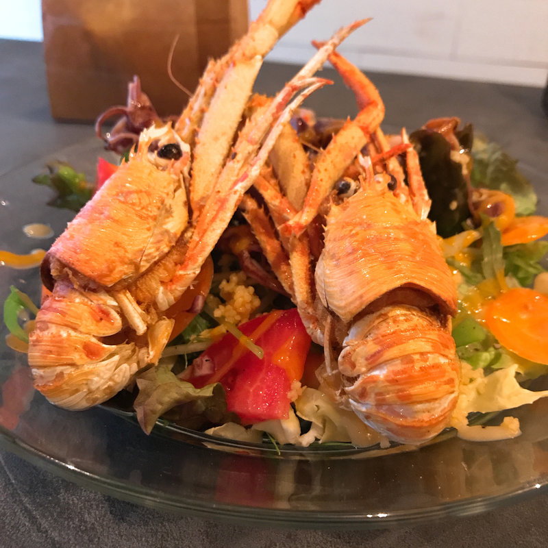 ホタルイカとクモ海老のサラダ(ペタンク)