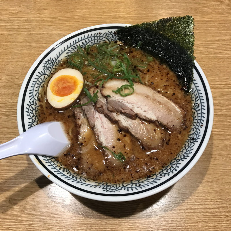 熟成醤油とんこつチャーシュー（黒）麺大盛り(丸源ラーメン 西府中店 )