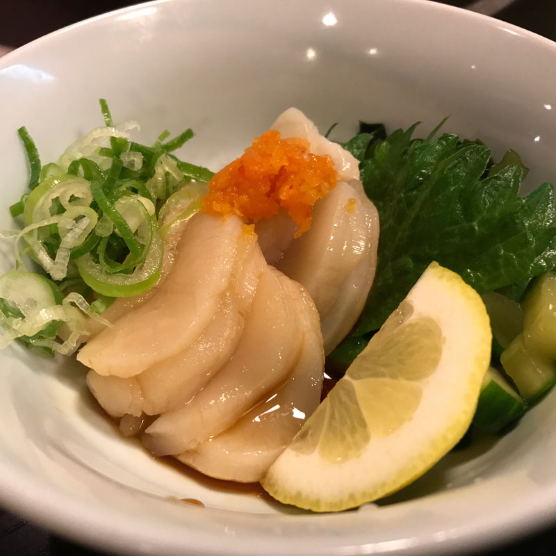 貝柱ぽん酢(はかたきねやうどん原田店)