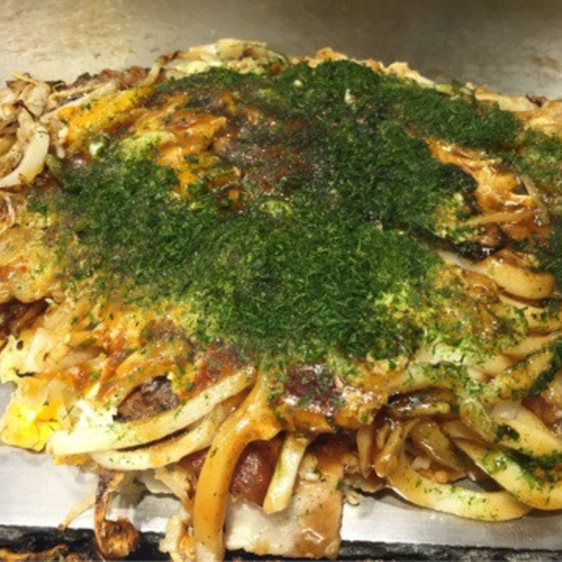 うどん麺のお好み焼き(博多八昌 西新店)