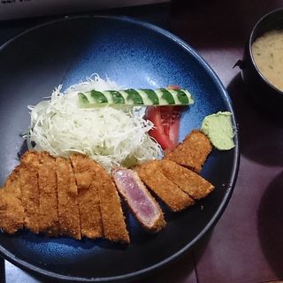 牛ロースランチかっつセット(新ばし 牛かつ おか田)