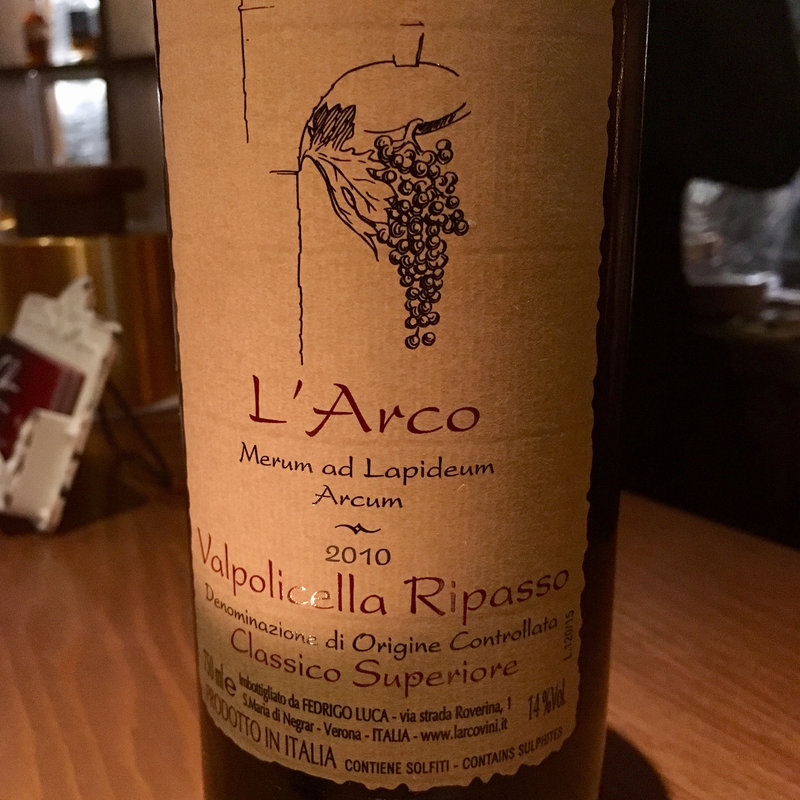 Valpolicella Ripasso Classico Superiore 2010 L'Arco(Wine & Bar Oka)