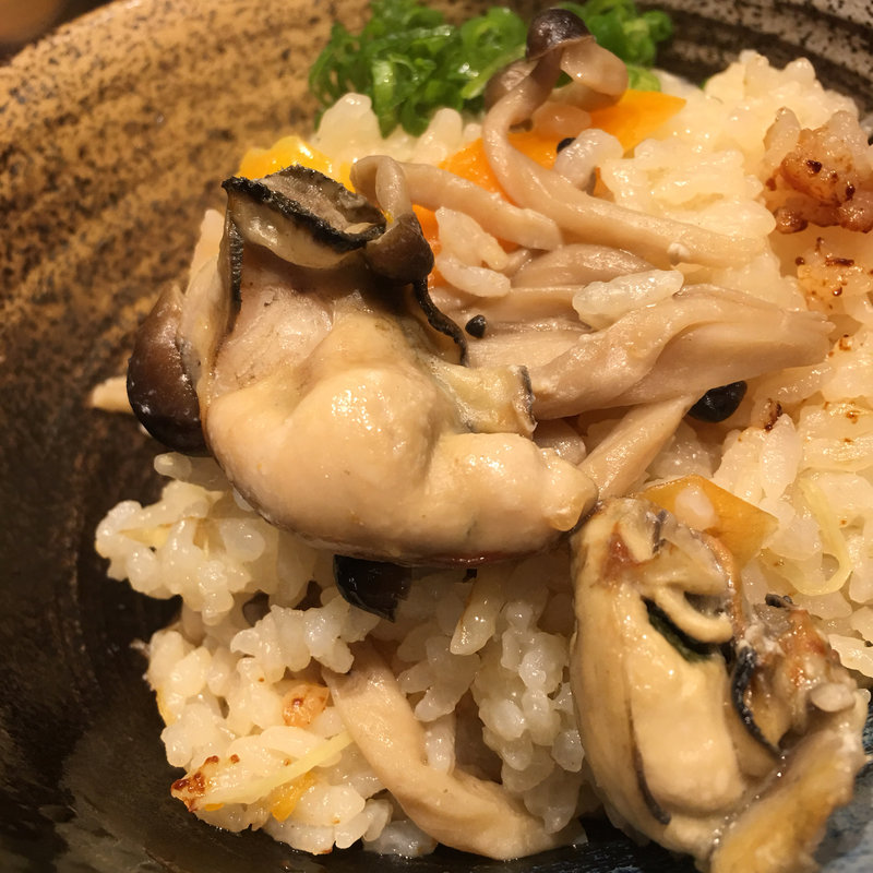 限定サイドメニュー愛媛県御荘湾の牡蠣出汁 牡蠣飯(麺屋 翔 本店)