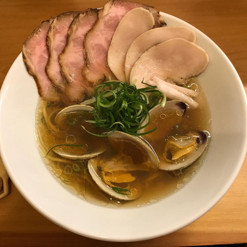 ボンゴレ醤油 肉増しC(Ramen 辻)