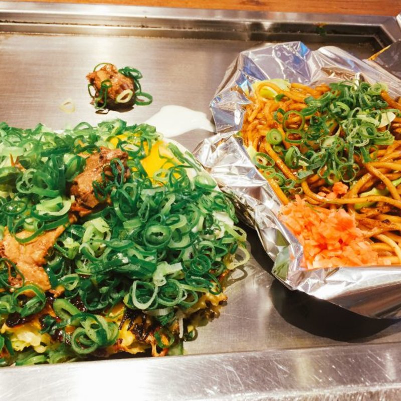 五郎っぺ焼き・焼そばセット(お好み食堂 五郎ッペ屋)