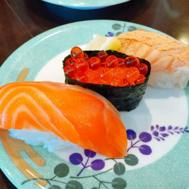 サーモンセット(沖寿司 松戸店)