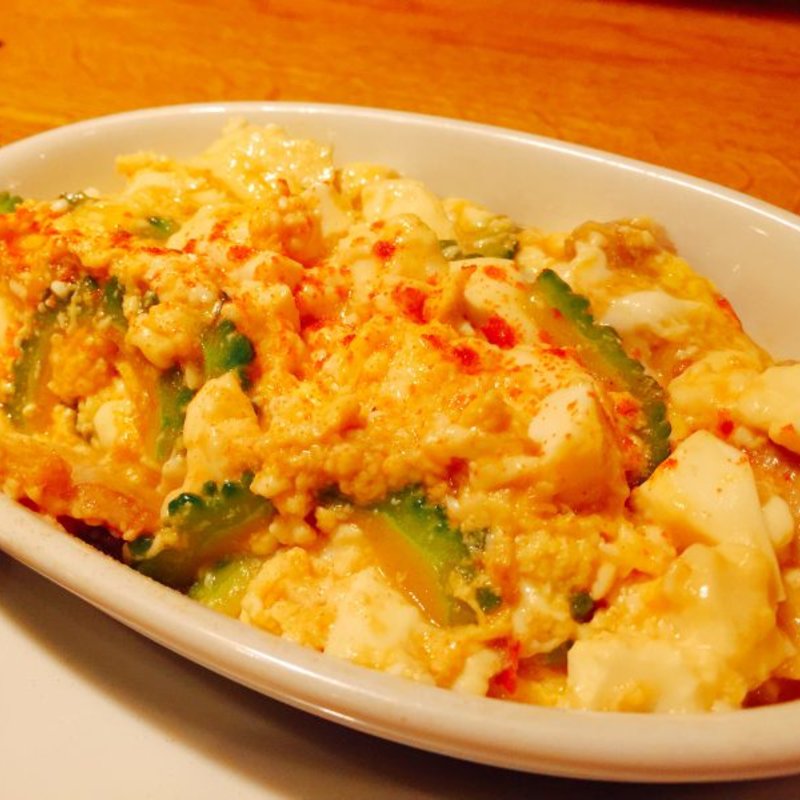 ゴーヤと塩豚と豆腐のチャンプル(トリップ)