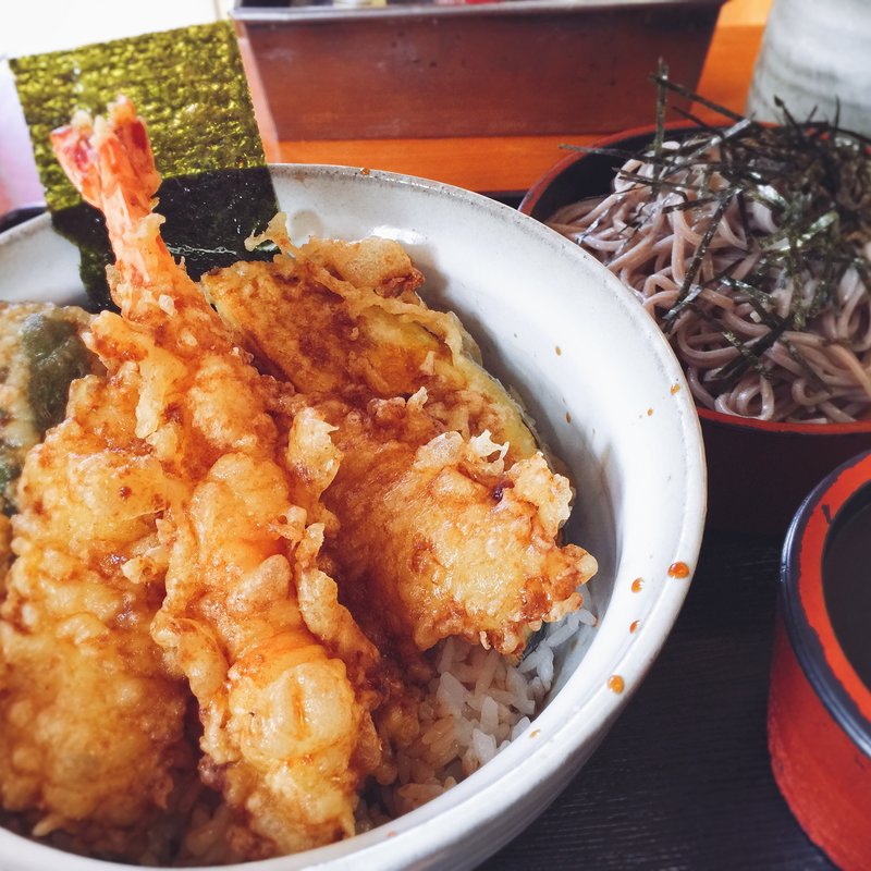 天丼セット(てん天 青物横丁店)