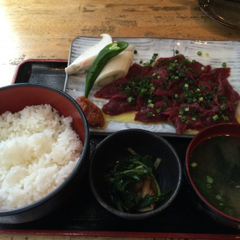 会津馬肉 あぶり焼き御膳(炉端　炭男 )