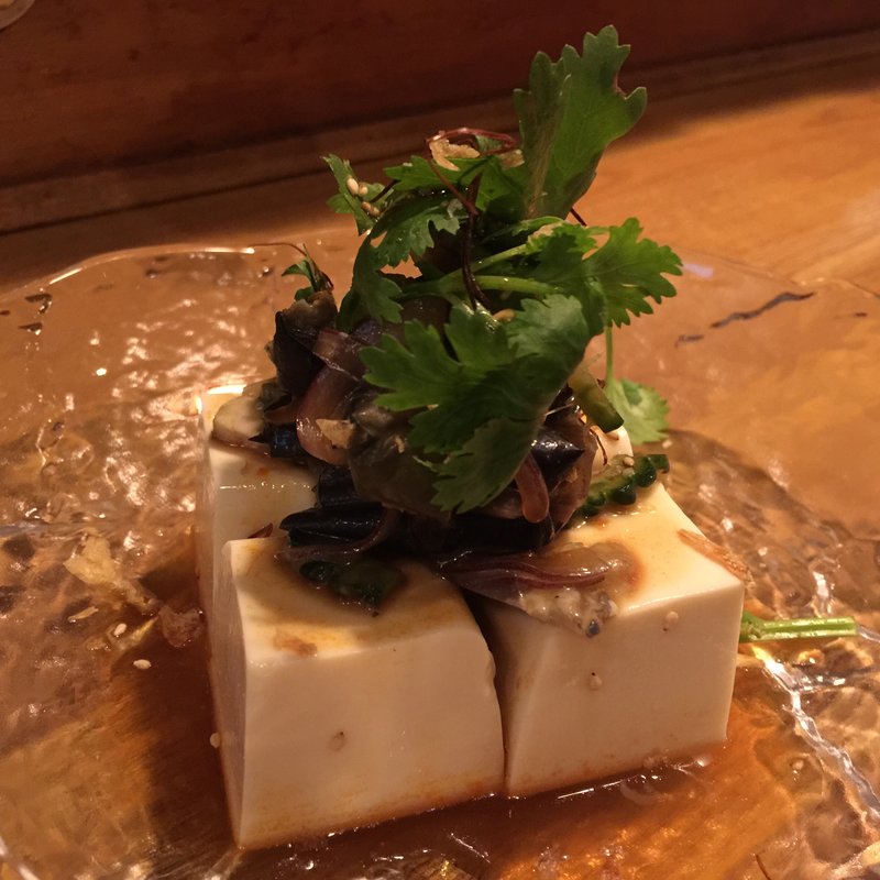 ゴーヤ・ナス・塩豚のピリ辛具だくさん冷奴(トリップ)